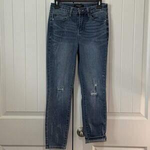 Judy‎ Blue Relaxed Fit Jeans Womens Size 28 Blue Distressed Stretch